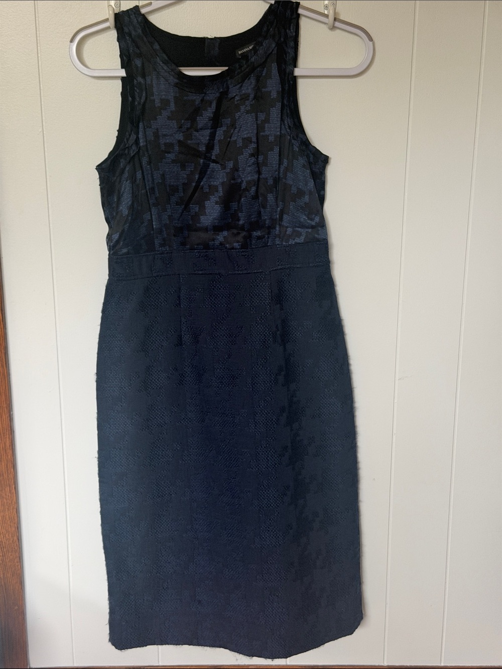 Banana Republic Navy Sleeveless Sheath Dress mad men